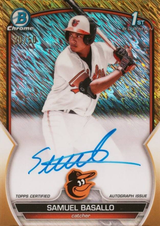 2023 Bowman Chrome Prospect Autographs Samuel Basallo #CPASB Baseball Card