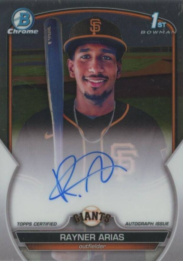 2023 Bowman Chrome Prospect Autographs Rayner Arias #CPARA Baseball Card