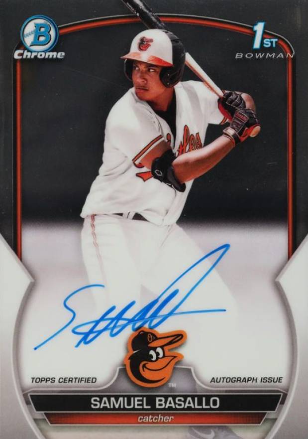 2023 Bowman Chrome Prospect Autographs Samuel Basallo #CPASB Baseball Card