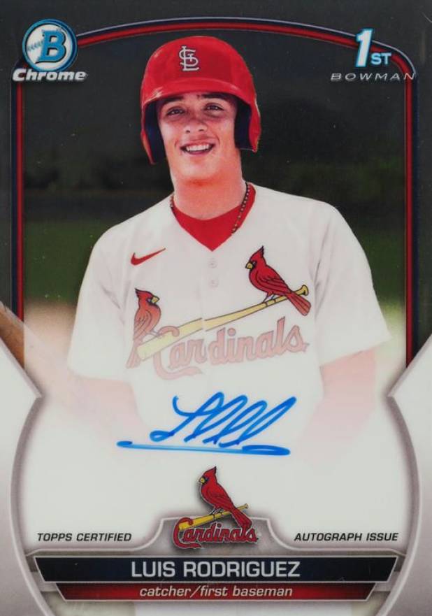 2023 Bowman Chrome Prospect Autographs Luis Rodriguez #CPALR Baseball Card