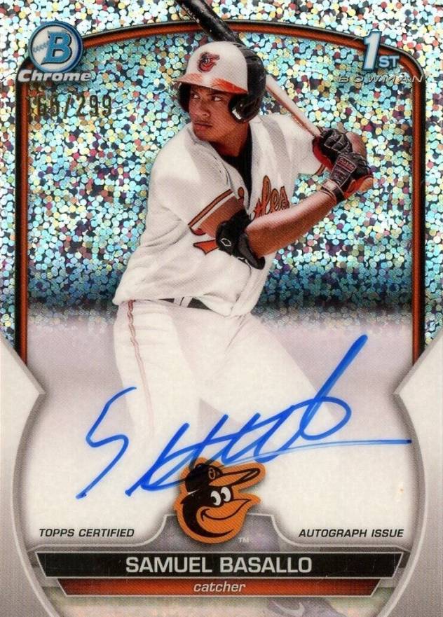 2023 Bowman Chrome Prospect Autographs Samuel Basallo #CPASB Baseball Card