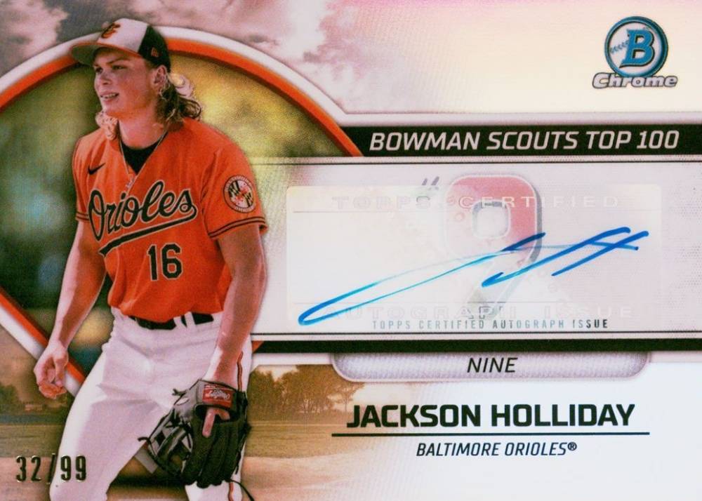 2023 Bowman Scouts' Top 100 Jackson Holliday #BTP9 Baseball Card