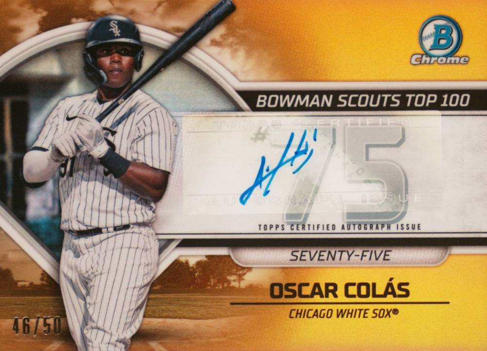 2023 Bowman Scouts' Top 100 Oscar Colas #BTP75 Baseball Card