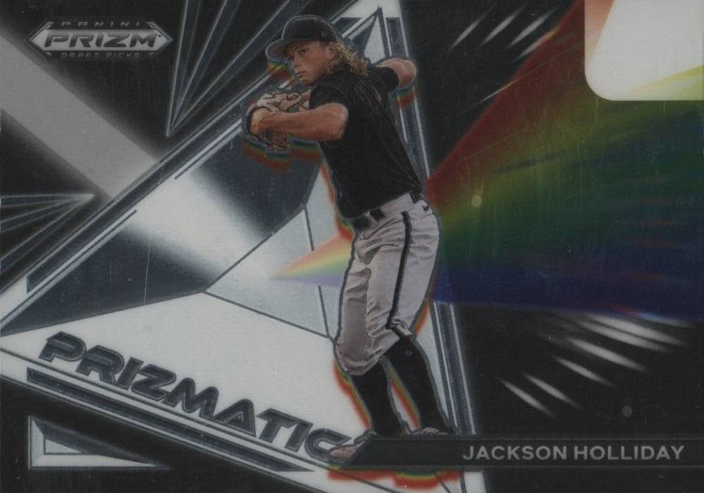 2022 Panini Prizm Draft Picks Prizmatic Jackson Holliday #PZJH Baseball Card