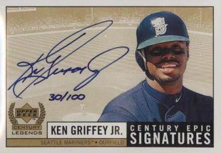 1999 Upper Deck Century Legends Epic Signatures Ken Griffey Jr. #JR Baseball Card