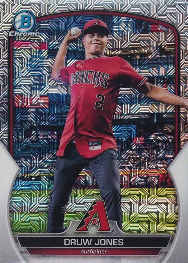 2023 Bowman Mega Box Chrome Druw Jones #25 Baseball Card