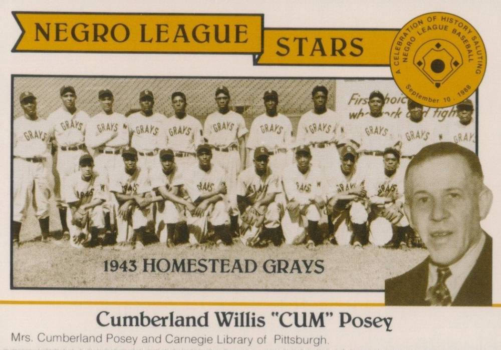 1988 Negro League Stars Cum Posey #3 Baseball Card