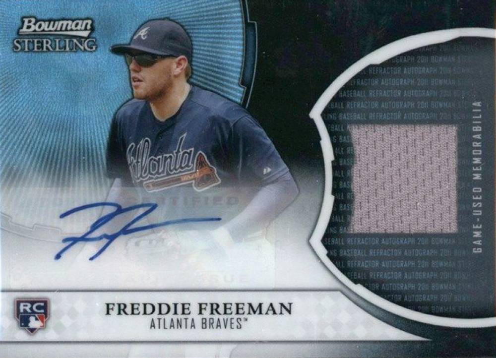 2011 Bowman Sterling Rookie Relics Freddie Freeman #RARFF Baseball Card