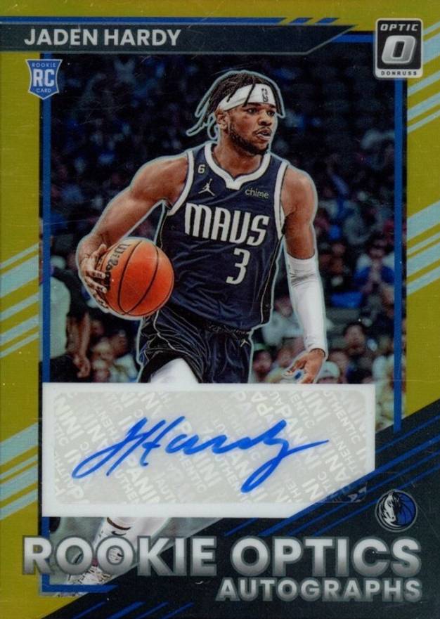 2022 Panini Donruss Optic Rookie Optics Autographs Jaden Hardy #ROAJDH Basketball Card