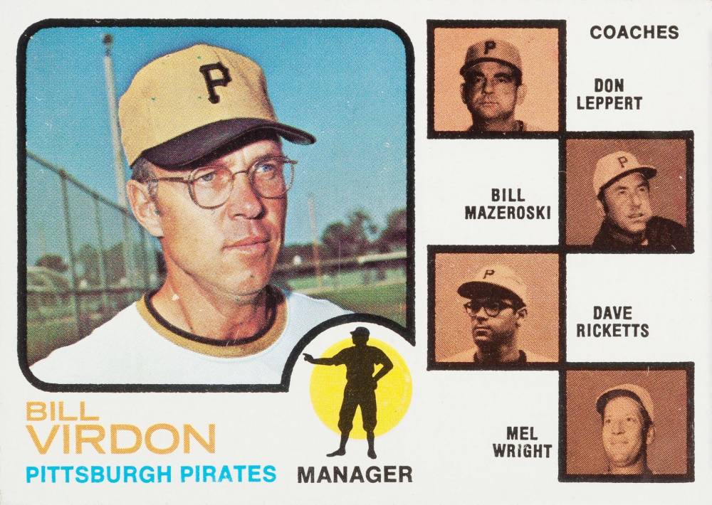 1973 Topps Pirates Manager/Coaches #517a Baseball Card