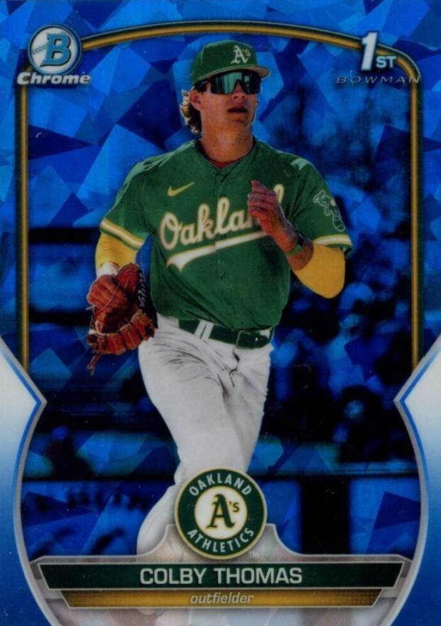 2023 Bowman Sapphire Edition Chrome Prospects Colby Thomas #BCP32 Baseball Card