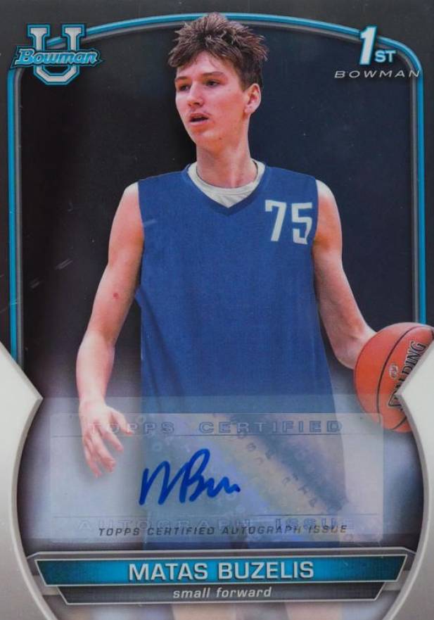 2022 Bowman Chrome University Matas Buzelis #84 Basketball Card