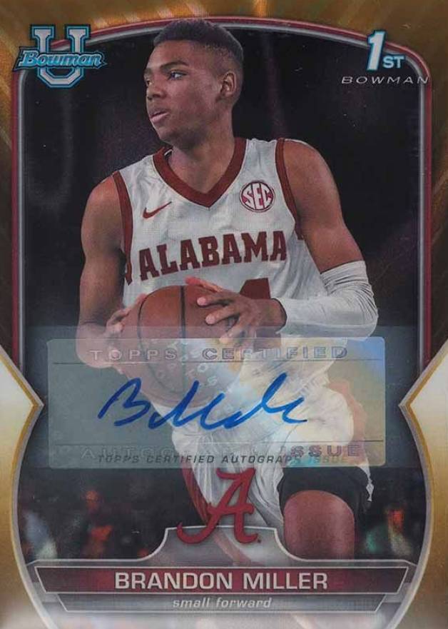 2022 Bowman Chrome University Brandon Miller #80 Basketball Card