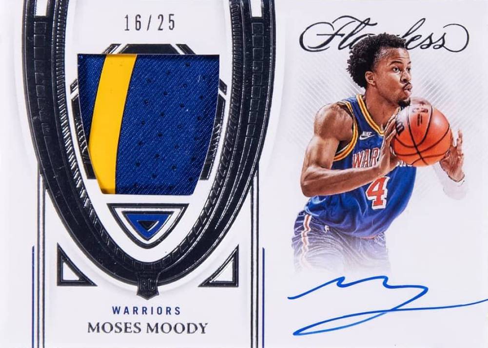 2021 Panini Flawless Flawless Patch Autographs Moses Moody #FPAMSM Basketball Card