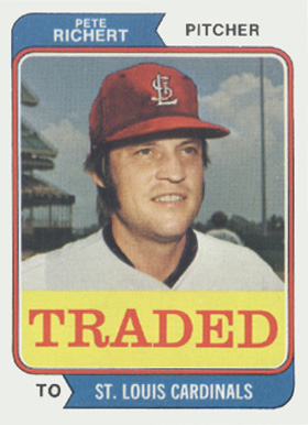 1974 Topps Traded Pete Richert #348T Baseball Card