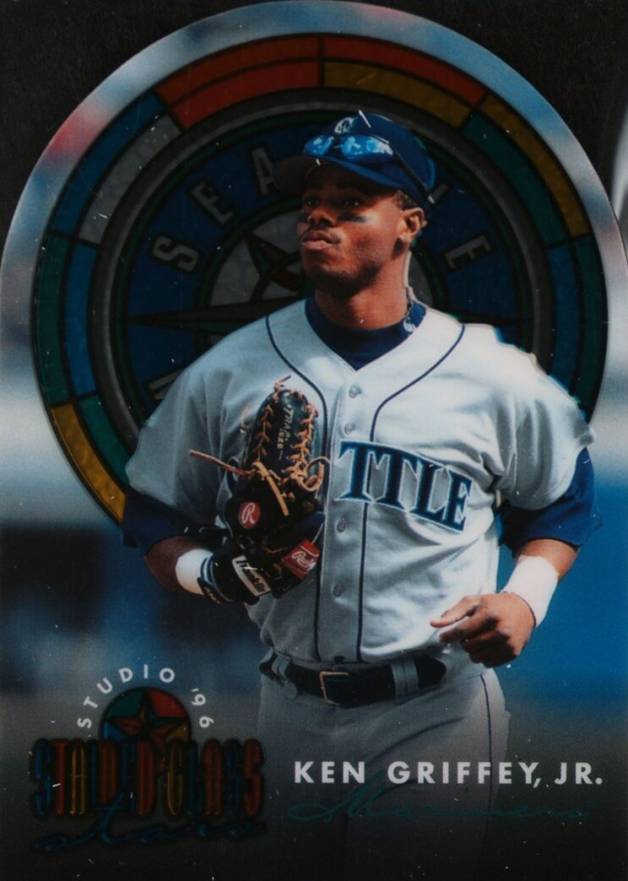 1996 Studio Stained Glass Stars Ken Griffey Jr. #2 Baseball Card