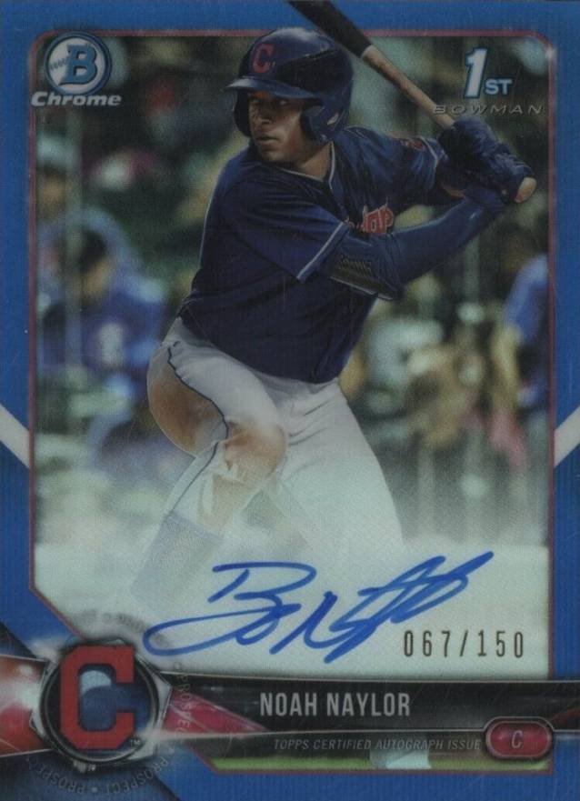 2018 Bowman Draft Chrome Draft Picks Autographs Noah Naylor #CDANN Baseball Card