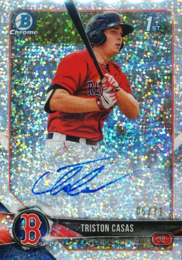 2018 Bowman Draft Chrome Draft Picks Autographs Triston Casas #CDATC Baseball Card