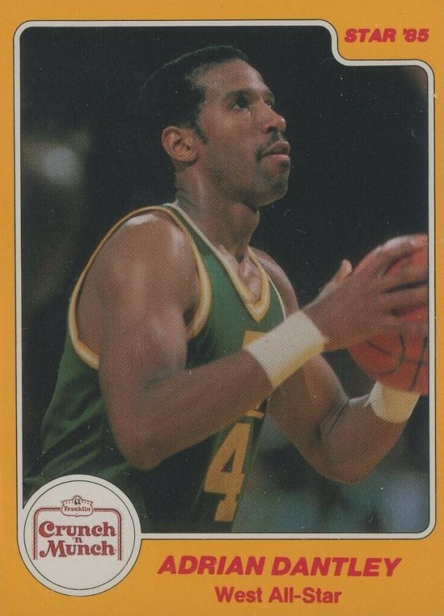 1985 Star Crunch 'N' Munch Adrian Dantley #8 Basketball Card