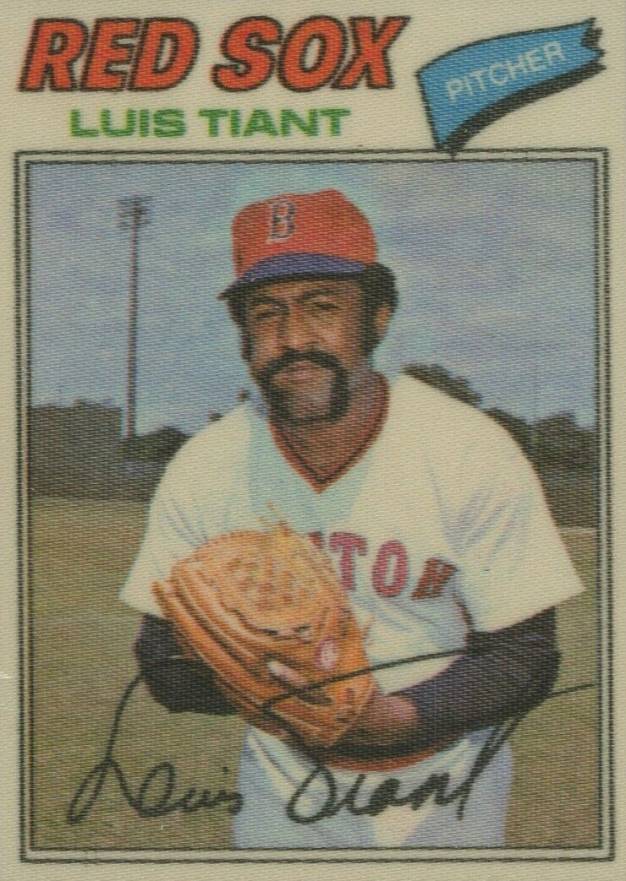 1977 Topps Cloth Stickers Luis Tiant #48 Baseball Card