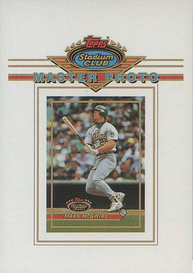 1993 Stadium Club Master Photo  Mark McGwire # Baseball Card