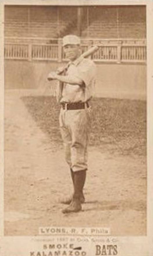 1887 Kalamazoo Bats Cabinets Denny Lyons #21 Baseball Card