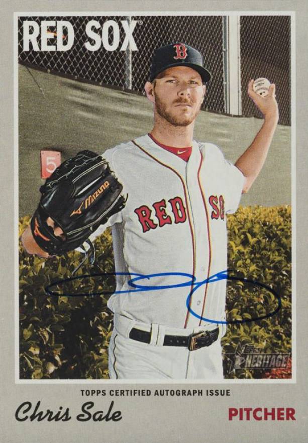 2019 Topps Heritage Real One Autographs Chris Sale #CS Baseball Card