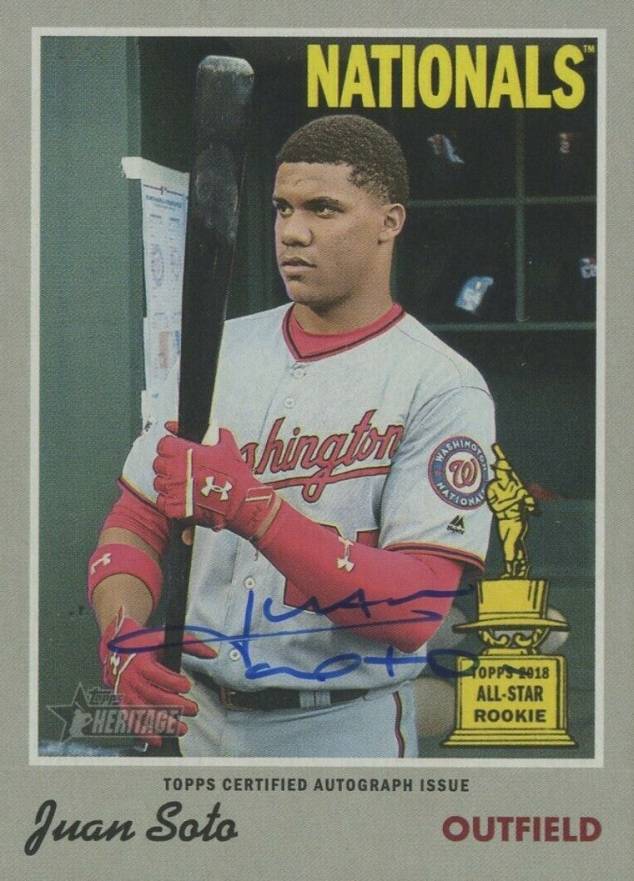 2019 Topps Heritage Real One Autographs Juan Soto #JSO Baseball Card