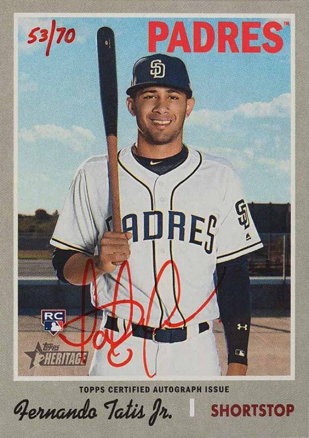 2019 Topps Heritage Real One Autographs Fernando Tatis Jr. #FT Baseball Card