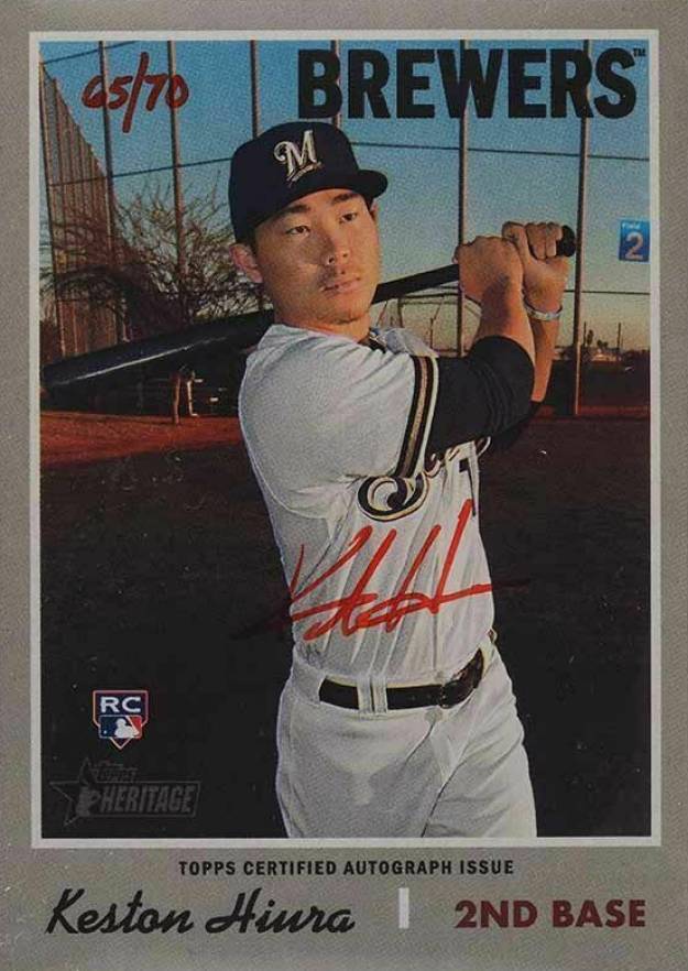 2019 Topps Heritage Real One Autographs Keston Hiura #KH Baseball Card