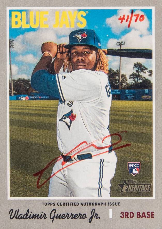 2019 Topps Heritage Real One Autographs Vladimir Guerrero Jr. #VG Baseball Card