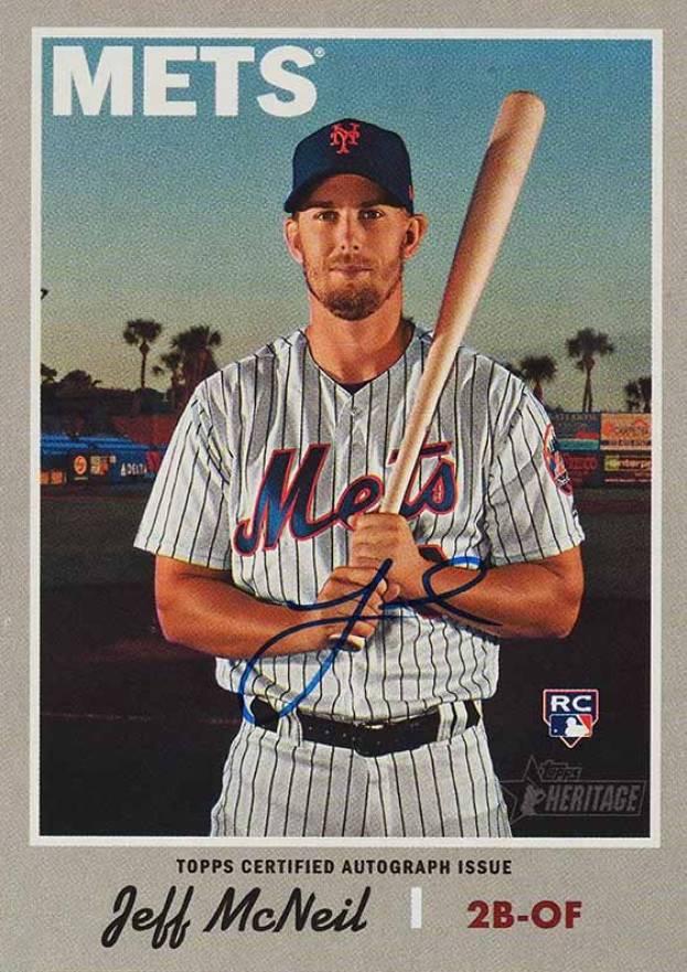 2019 Topps Heritage Real One Autographs Jeff McNeil #JM Baseball Card