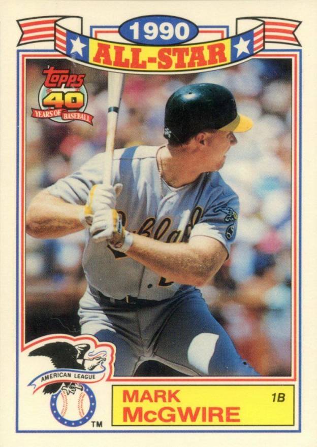 1991 Topps All-Star Glossy Set Of 22 Mark McGwire #2 Baseball Card