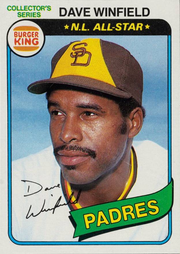 1980 Burger King Pitch, Hit & Run Dave Winfield #22 Baseball Card