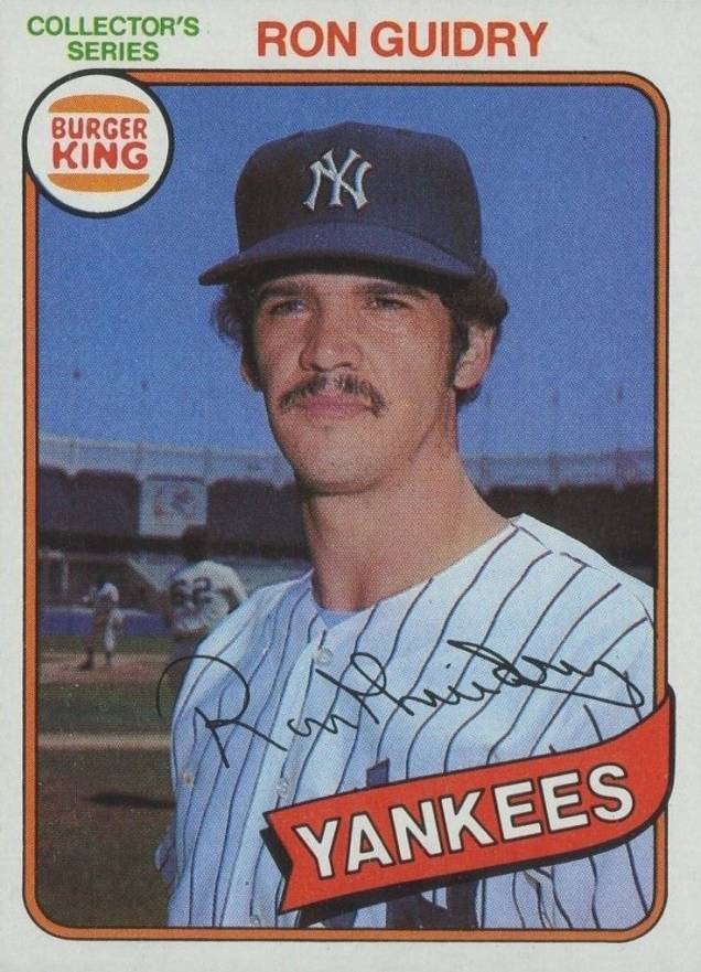 1980 Burger King Pitch, Hit & Run Ron Guidry #4 Baseball Card