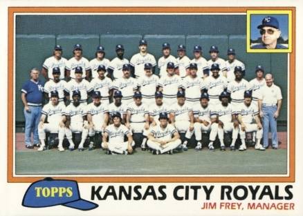 1981 Topps Team Checklist Sheet-Hand Cut Kansas City Royals Team #667 Baseball Card