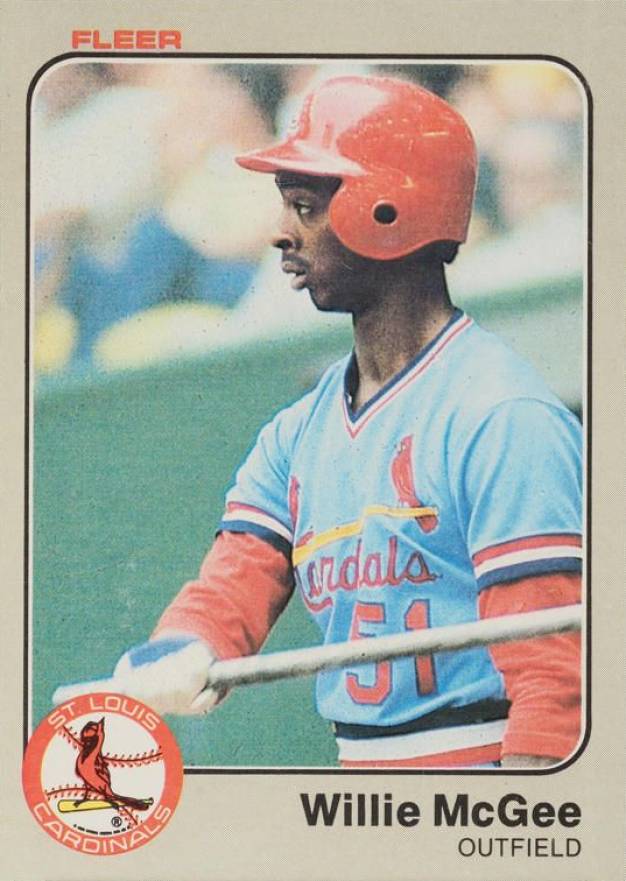 1983 Fleer Willie McGee #15 Baseball Card