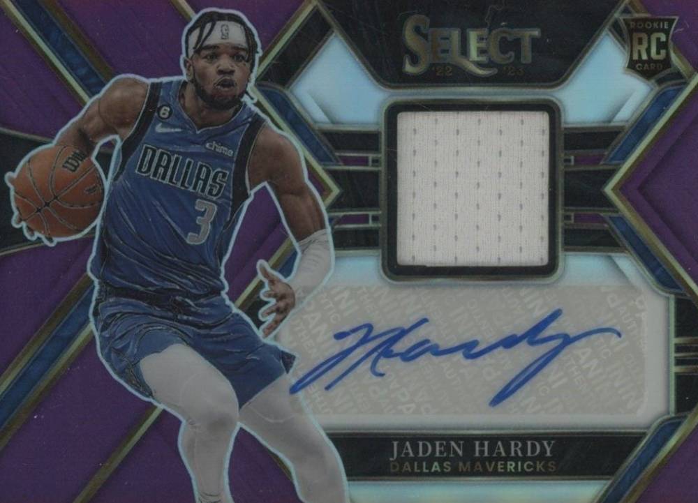 2022 Panini Select Rookie Jersey Autographs Jaden Hardy #RJAJHY Basketball Card