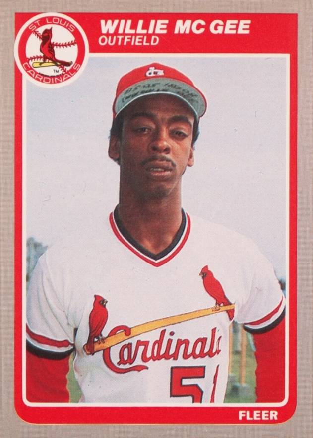 1985 Fleer Willie McGee #234 Baseball Card