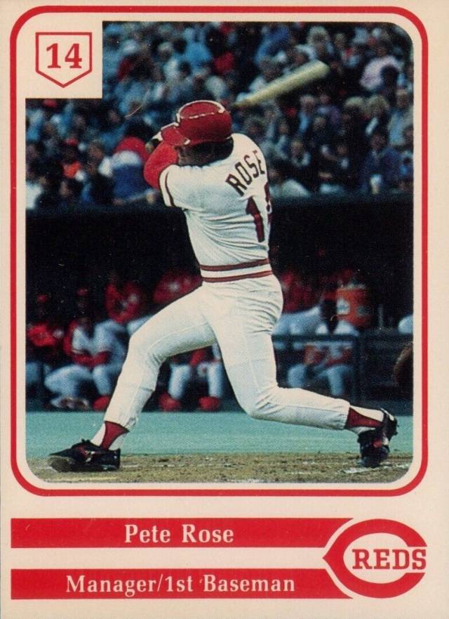 1985 Reds Yearbook Perforated Pete Rose # Baseball Card