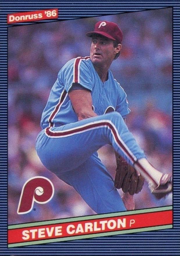 1986 Donruss Steve Carlton #183 Baseball Card