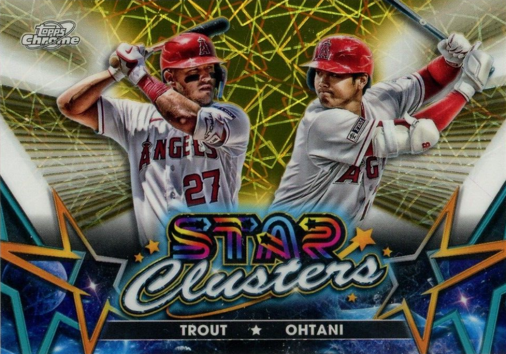 2023 Topps Cosmic Chrome Star Clusters Mike Trout/Shohei Ohtani #SC3 Baseball Card