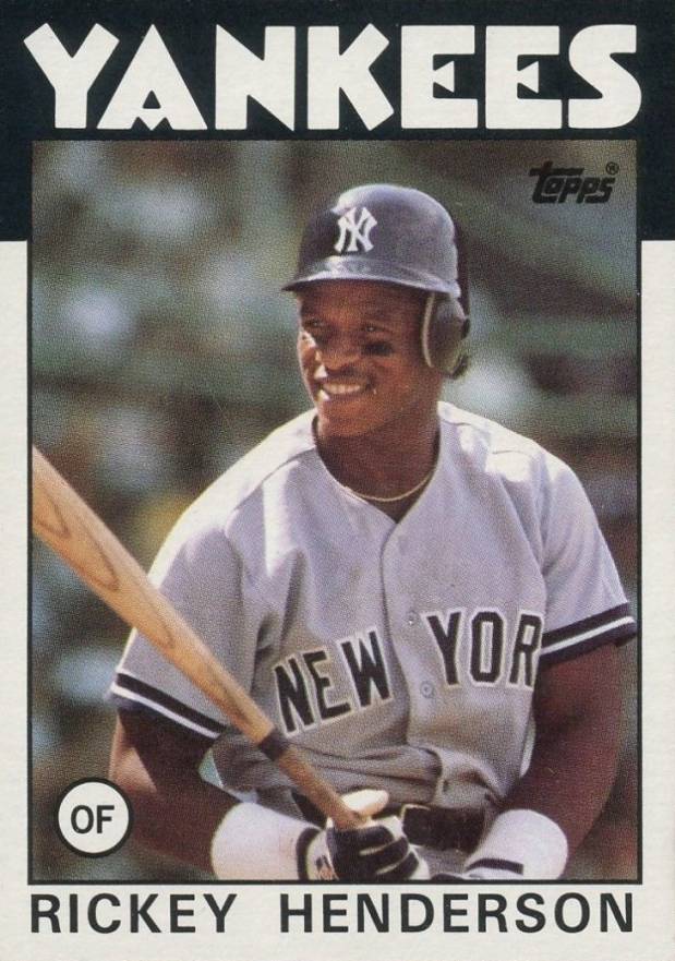 1986 Topps Rickey Henderson #500 Baseball Card