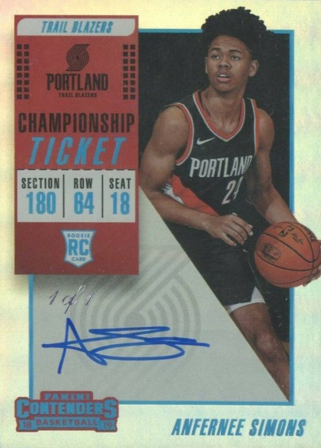 2018 Panini Contenders  Anfernee Simons #111 Basketball Card