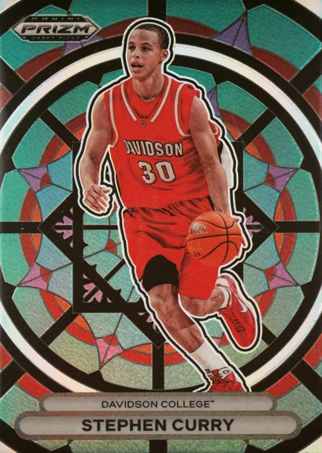 2023 Panini Prizm Draft Picks Stained Glass Stephen Curry #14 Basketball Card