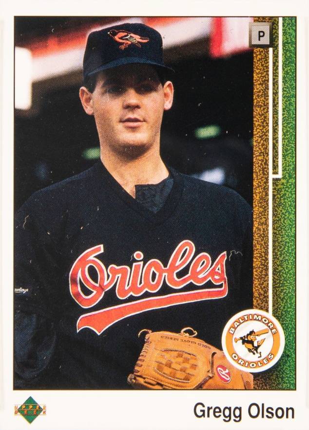 1989 Upper Deck Gregg Olson #723 Baseball Card