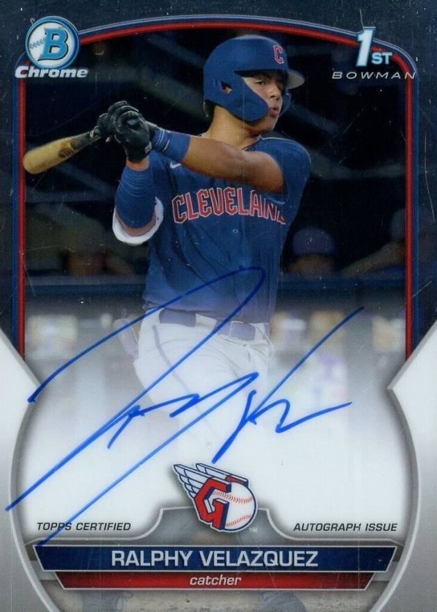 2023 Bowman Draft Chrome Prospect Autograph Ralphy Velazquez #CDARV Baseball Card