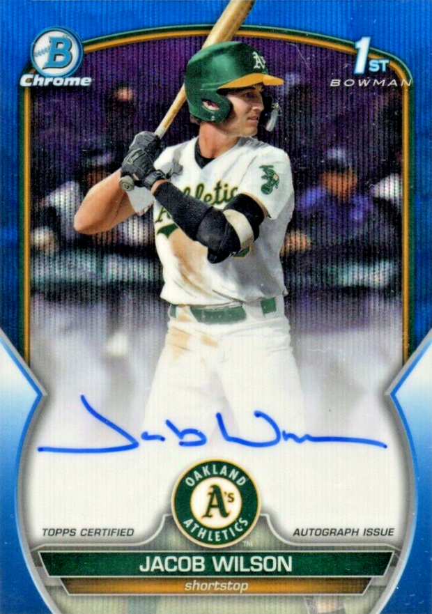 2023 Bowman Draft Chrome Prospect Autograph Jacob Wilson #CDAJWI Baseball Card