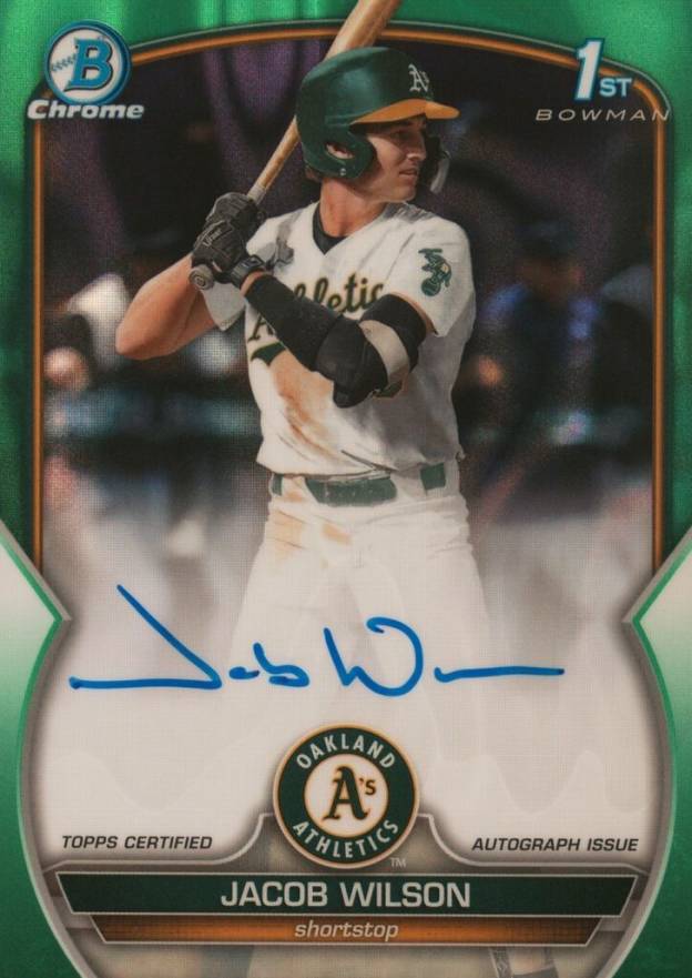 2023 Bowman Draft Chrome Prospect Autograph Jacob Wilson #CDAJWI Baseball Card