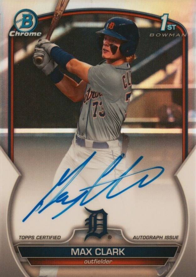 2023 Bowman Draft Chrome Prospect Autograph Max Clark #CDAMC Baseball Card